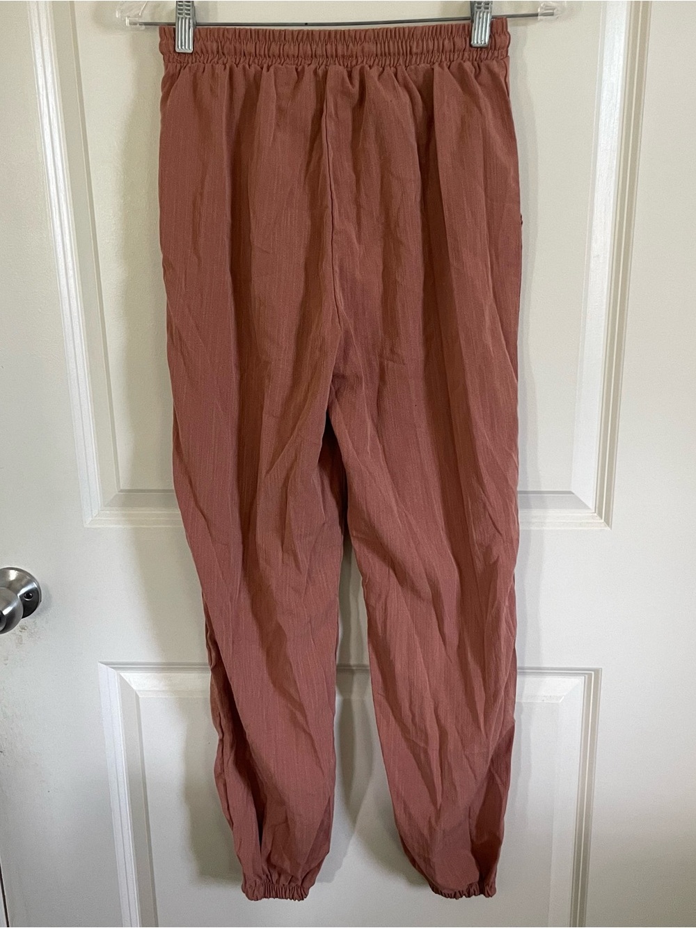 mahina Dusty Rose Elastic Waist Jogger Pants - Picture 7 of 8